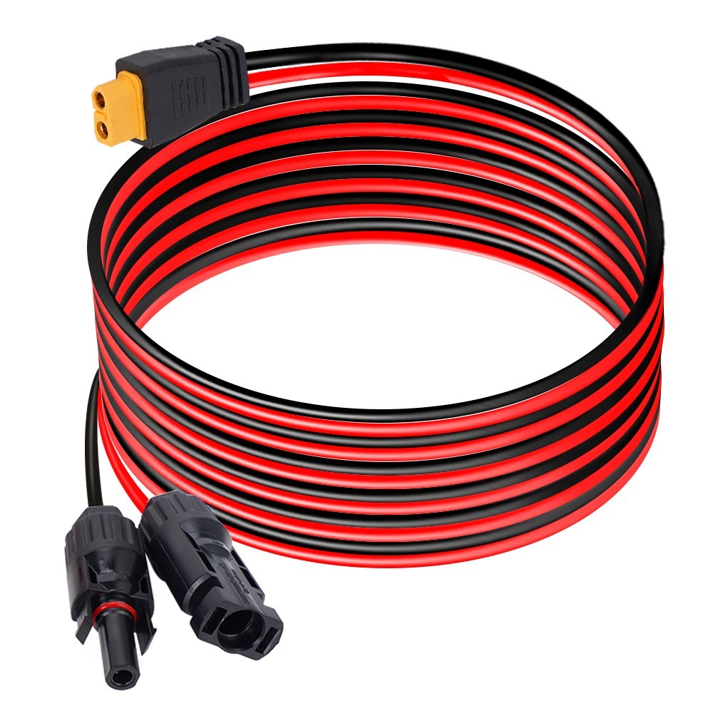 12AWG 20ft Solar Panel Extension Cable Wire XT60 Female to Solar Connectors
