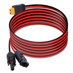 12AWG 20ft Solar Panel Extension Cable Wire XT60 Female to Solar Connectors