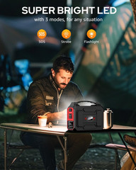 Solar Powered Generator 200W Peak/100W Rated, Portable Solar Generator Power Sta
