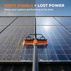 Briliantwerk 20ft Solar Panel Cleaning Brush Water Fed Pole Soap Dispenser Kit