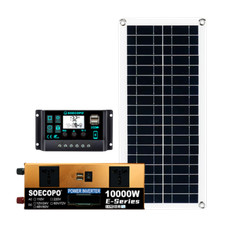 10000W Power Inverter Solar Generator With 200W Solar Panel Home Complete Set