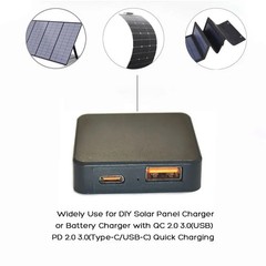 Upgraded Solar Controller 5V 9V 12V USB A USB C Type C Output Port Voltage