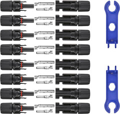 16 PCS Solar Panel Connectors, Male/Female IP67 Waterproof 1000V 30A Solar Cable