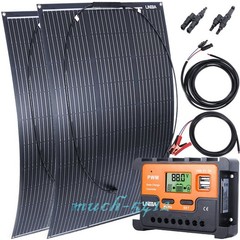 200W Flexible Solar Panel Bendable RV Roof 23% Efficient Waterproof Ultra-thin