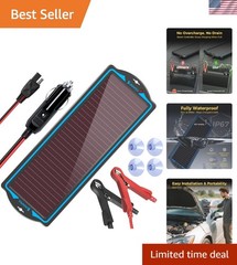 Smart 12V Solar Battery Charger with Overcharge Protection & Lightweight Design