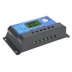 Solar Panel Controller LCD Battery Control USB Output 12V/24V 30A