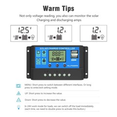 200W Solar Panel Kit 100A 12V/24V Battery Charger with Controller Caravan Boat
