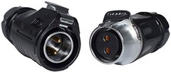 LIXIN 6.5ft 10AWG 2 Pin Power Industrial Circular Connector，for 2m/6.5ft