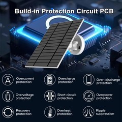 6W Solar Panel for Home CCTV Camera Security Doorbell Battery Charger