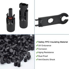 12PCS Solar Panel Connectors MC4 Male Female Waterproof 1000V 30A