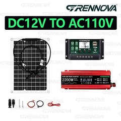 Grennova 2200W Pure Sine Full Off-Grid Solar System Outdoor Solar Power Station