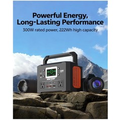 Portable Power Station 300W – 65W USB-C, Camping Essential