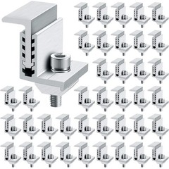 40 Pack Solar Panel End Clamp Z Bracket Mid Clamps Aluminum Mounting Kit Accesso