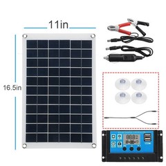 20W Solar Panel Kit for Boat Motorhome Caravan 10-100A Solar Charge Controller