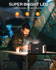 Solar Powered Generator 200W Peak/100W Rated, Portable Solar Generator Power Sta