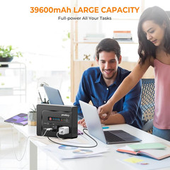 Portable Power Station 200W, 146Wh Portable Solar Generator Battery Pack with 2