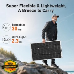 DOKIO 100W 18V Flexible Solar Panel Monocrystalline