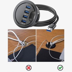 4 Port USB 3 0 Hub for Efficient Cable Management and Fast Data Transfer
