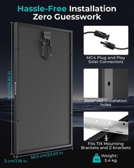 ECOBOSS 100W TÜV Certification Solar Panel, NType 16BB 25.8% Efficiency