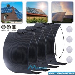 Solar Panel 200 400W 18V Flexible Bendable Mono Off-Grid Charger for Marine RV
