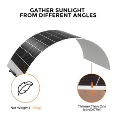 200W Flexible Solar Panel Portable for RV Camping Boat Off-Grid 12V/24V Batterie