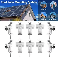 Solar Panel Brackets Mounting Clamp Kit Universal For 1-4pcs Solar Panels Mount