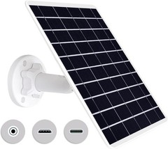 8W Solar Panel Compatible with Rechargeable Battery Powered Cam, for Security…