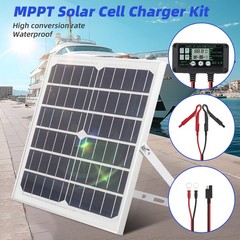 30W Trickle Solar Panel Kit Battery Charger Maintainer +Mount Bracket&Controller
