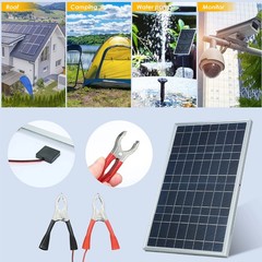 10W Portable Solar Battery Charger & Maintainer 12V With 10A Controller RV Boat