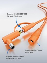 30FT Solar Extension Cable for Jackery Solarsaga & Explorer | Compatible with So