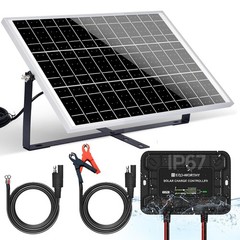 ECO-WORTHY Solar Kit 25W 12V Solar Battery Charger Trickle Maintainer, 25W Solar