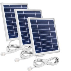3 Pack Solar Charger for Arlo Pro 5S/4/3/Ultra 2/Go 2 – 11.5ft Waterproof Cable
