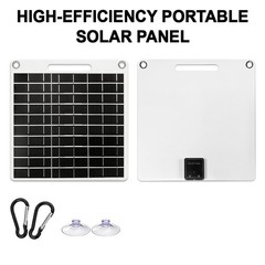 50W Flexible Solar Panel with USB Output Fast & Charger for Phone, Power Bank Ou