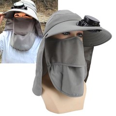 Solar Fan Hat 3 Wind Speeds 360 Degree Adjustable Solar Powered USB Charging