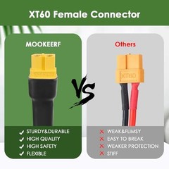 Solar to XT60 Extension Cable 10AWG Solar Connector to XT60 Adapter Cable 20FT