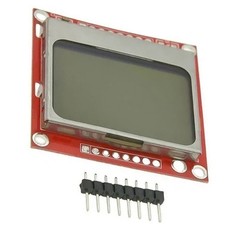 84×48 LCD Display Module with White Backlight for Microcontroller Projects