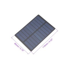 5 Pack 5V 1.3W 110mm x 80mm Mini Solar Panel Cell for DIY Electric Power Project