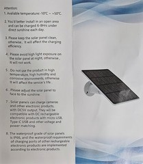 4W 5V Solar Panel Micro USB Outdoor Solar Cells Charger Solar Panels Black N.O.S