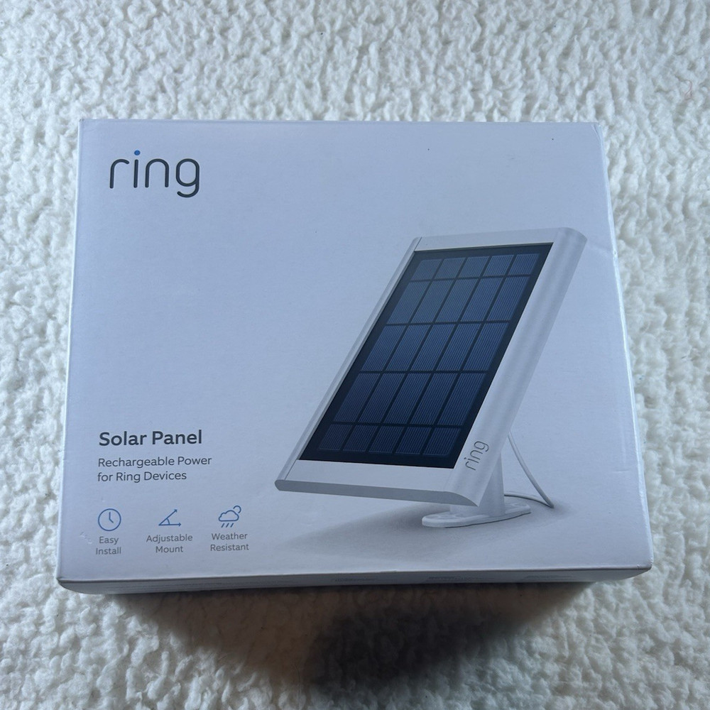 Ring Solar Panel for Ring Devices Adjustable Mount Weather Resistant