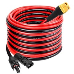 Solar to XT60 Extension Cable 10AWG Solar Connector to XT60 Adapter Cable 20FT