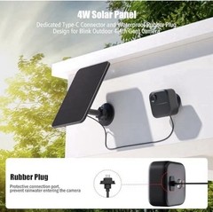 New 5W Solar Panel 4pk for Blink. Includes Secure Wall Mounts Waterproof Outdoor