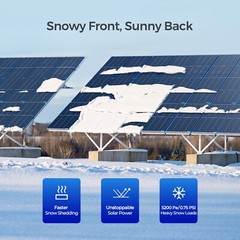OPEN BOX Renogy Bifacial 220 Watt 12 Volt Monocrystalline Solar Panel