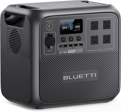 BLUETTI Portable Power Station AC180, 1152Wh Lifepo4 Battery Backup W/ 2 1800W (