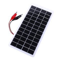 10W Outdoor Solar Battery Charger +Carabiner 12V Polysilicon Solar Charger Plate