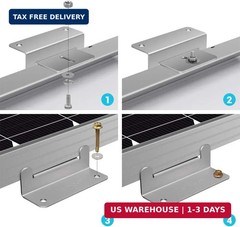 Solar Panel Mounting Z Brackets Lightweight Aluminum Corrosion-Free Const