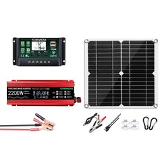 Grennova 2200W Real Power Solar Kit Pure Sine 60A MPPT RV Farm Home
