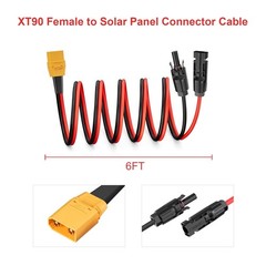 ELFCULB Solar To XT90 Female Cable 10AWG 6FT For Power Stations XT90 Solar