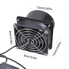 Greenhouse Bathroom Exhaust Fan 5V USB Power 50CFM 3 Speed Adjustable Extractor