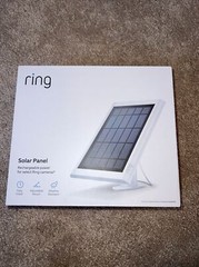 Solar Panel for Ring Spotlight Cam Battery and Stick Up Cam Battery – White