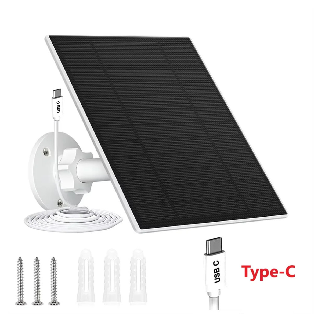 10W 6V Outdoor Portable Solar Panel Charger Waterproof 9.8Ft Cord 2-In-1 Micro U